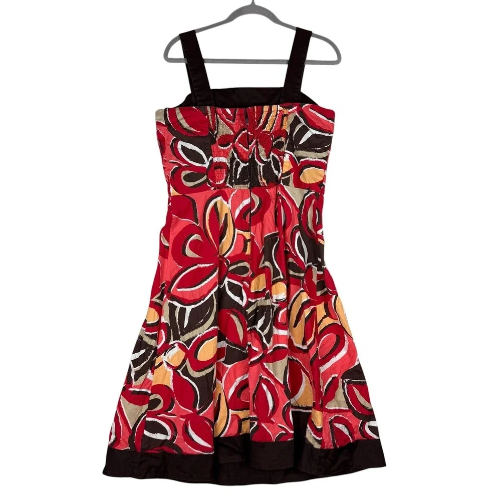 R&K Originals Dress Womens 14 Multicolor Floral Square Neck Sundress Knee Length